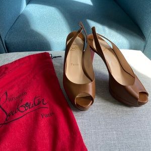 Christian Louboutin Leather Slingback Pump